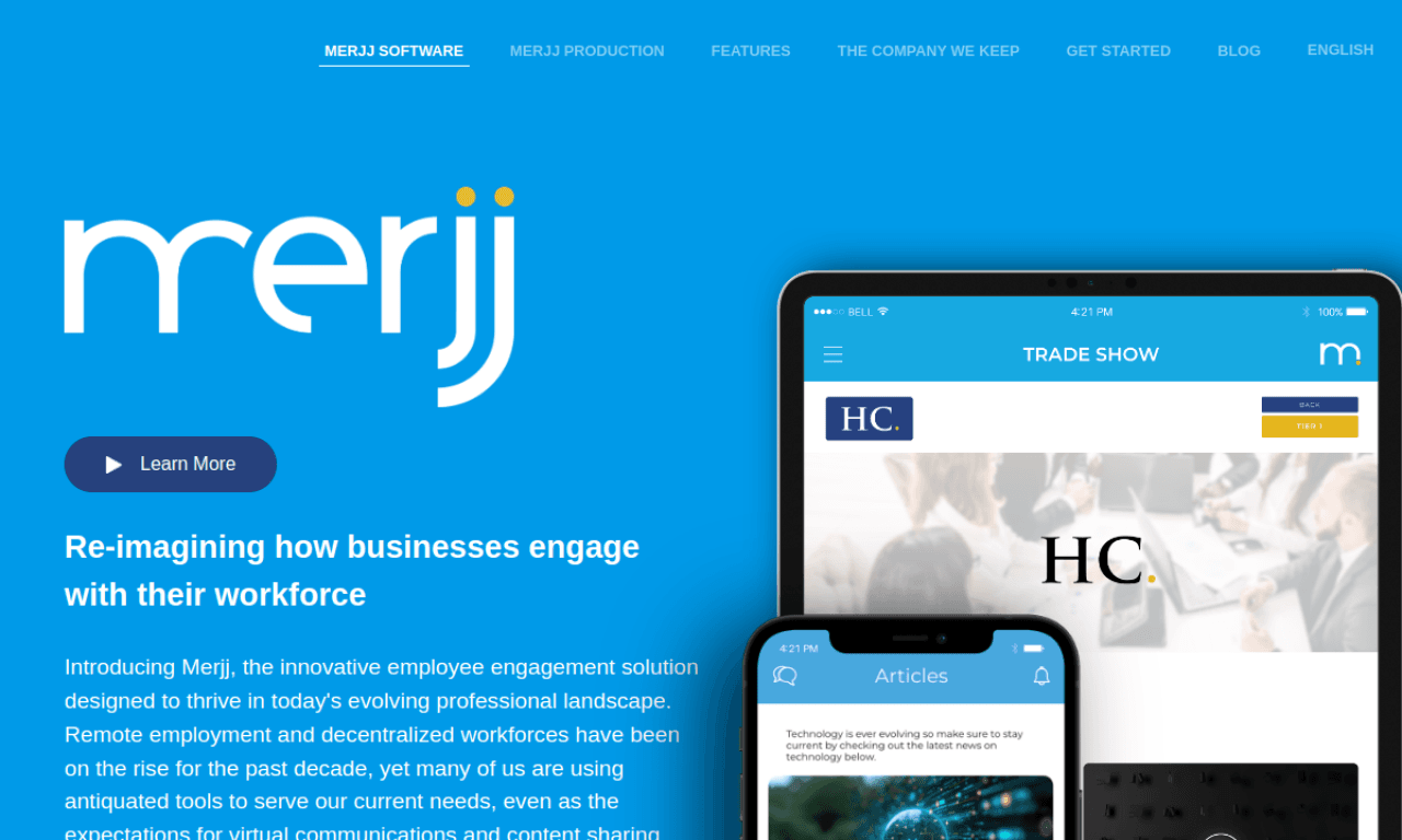 Merjj workforce engagement platform interface
